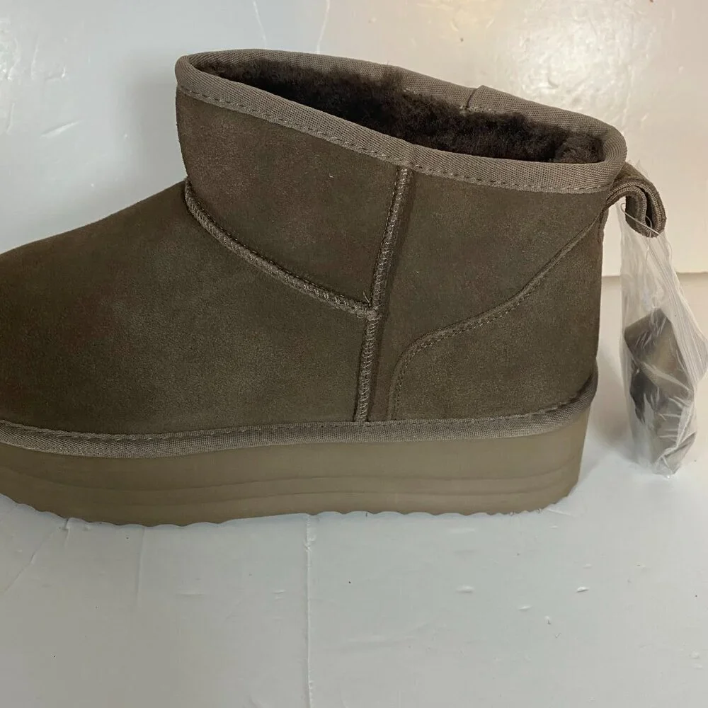 DREAM PAIRS Shearling-lined Winter Women's Ankle Boots Size 11